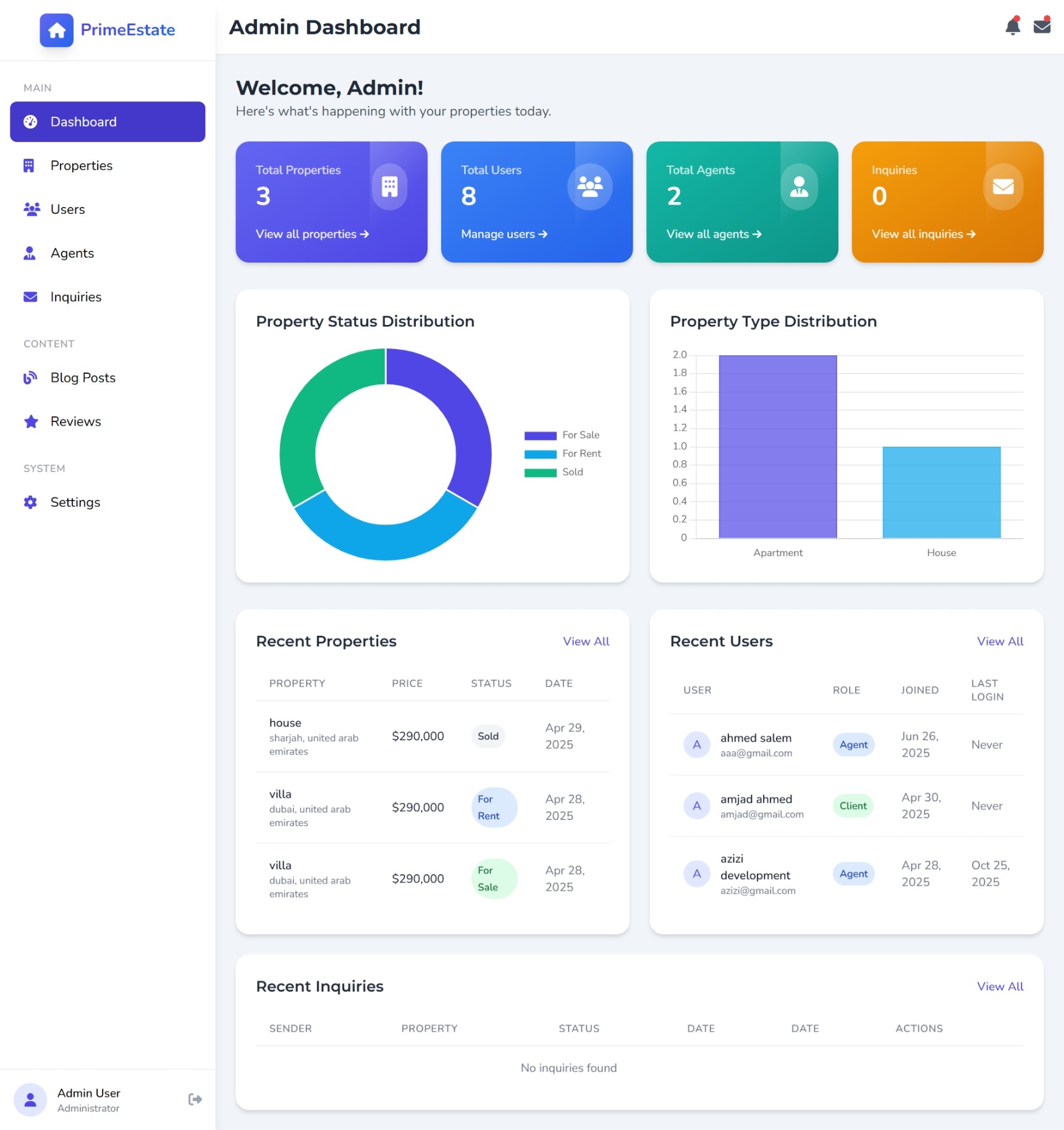 Gallery image for Real Estate Web Application