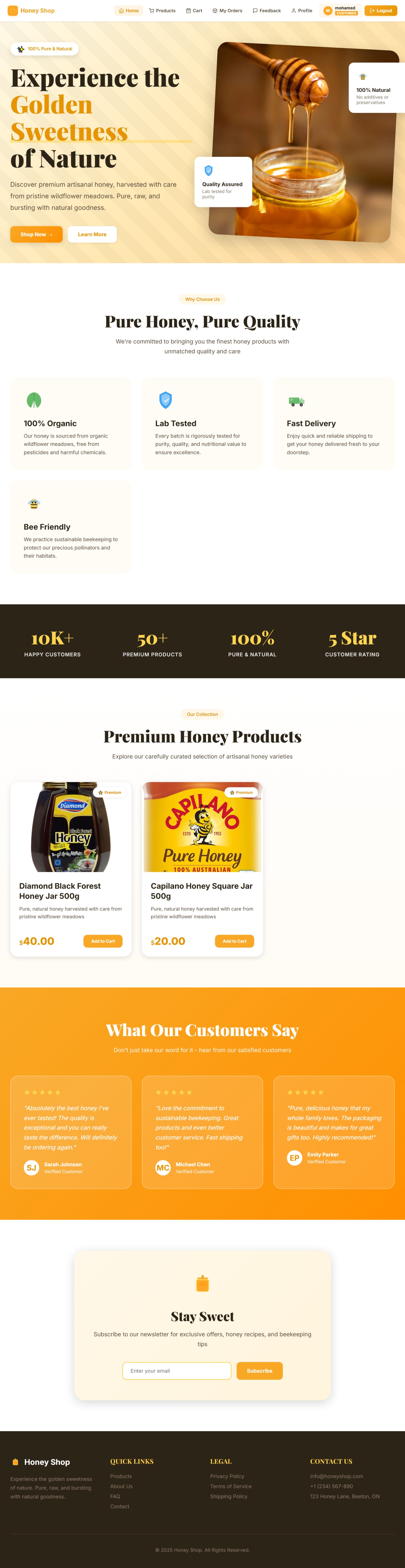 Gallery image for Honey Web Application